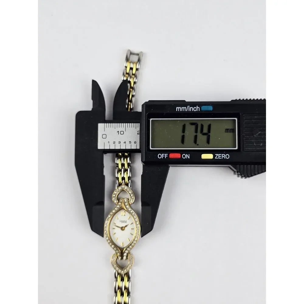 Caravelle by Bulova Women's Two Tone Stainless Steel Crystal Bezel Watch - Runs